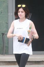 LUCY HALE Out for Iced Coffee at Starbucks in Studio City 05/30/2017