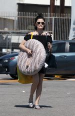 LUCY HALE Picks Up Large Bed for Her Dog in Los Angeles 05/04/2017