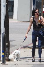 LUCY HALE Walks Her Dog Out in Los Angeles 05/03/2017