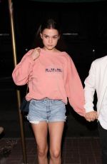 MAIA MITCHELL in Denim Shorts Arrives at Madeo Restaurant in Hollywood 05/14/2017