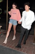 MAIA MITCHELL in Denim Shorts Arrives at Madeo Restaurant in Hollywood 05/14/2017