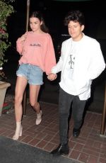 MAIA MITCHELL in Denim Shorts Arrives at Madeo Restaurant in Hollywood 05/14/2017