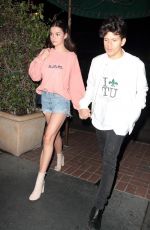 MAIA MITCHELL in Denim Shorts Arrives at Madeo Restaurant in Hollywood 05/14/2017