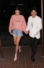 MAIA MITCHELL in Denim Shorts Arrives at Madeo Restaurant in Hollywood 05/14/2017