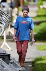 MAISIE WILLIAMS on the Set of Departures in New York 05/10/2017
