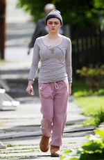 MAISIE WILLIAMS on the Set of Departures in New York 05/10/2017