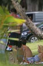 MARGOT ROBBIE Having Picnic with Friends in Kauai 05/14/2017