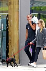 MARGOT ROBBIE Walks Her Dog Out in Los Angeles 05/18/2017\