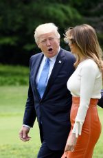 MELANIA TRUMP Departing White House in Washington 05/19/2017