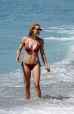 MICHELLE HUNZIKER in Bikini on the Beach in Varigotti 05/21/2017