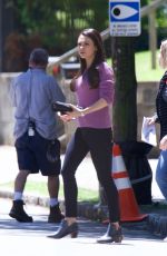 MILA KUNIS Arrives on the Set of Bad Mom