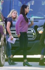 MILA KUNIS Arrives on the Set of Bad Mom