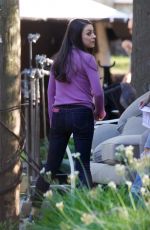 MILA KUNIS Arrives on the Set of Bad Mom