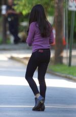 MILA KUNIS Arrives on the Set of Bad Mom