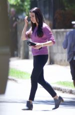 MILA KUNIS Arrives on the Set of Bad Mom