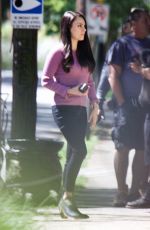 MILA KUNIS Arrives on the Set of Bad Mom