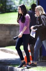MILA KUNIS Arrives on the Set of Bad Mom