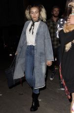 MILE CYRUS Arrives at The Flaming Lips Concert in Los Angeles 05/09/2017