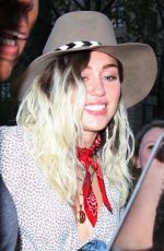 MILEY CYRUS Arrives at Z100 Studio in New York 05/16/2017