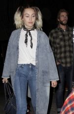 MILEY CYRUS Night Out in Los Angeles 05/09/2017