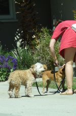 MINKA KELLY Out with Her Dogs in Los Angeles 05/27/2017