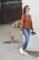 MINKA KELLY Walks Her Dogs at a Park in Hollywood 05/24/2017
