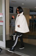 NAOMI CAMPBELL at LAX Airport in Los Angeles 0502/2017