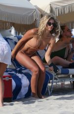 NATASHA OAKLEY and DEVIN BRUGMAN in Bikinis at a Beach in Miami 05/04/2017