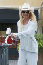 NICOLLETTE SHERIDAN Out with Her Dog in Calabasas 05/09/2017