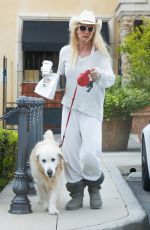 NICOLLETTE SHERIDAN Out with Her Dog in Calabasas 05/09/2017