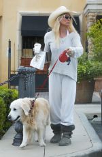 NICOLLETTE SHERIDAN Out with Her Dog in Calabasas 05/09/2017