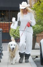 NICOLLETTE SHERIDAN Out with Her Dog in Calabasas 05/09/2017
