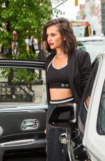 NINA DOBREV on the Set of a Photoshoot for Donna Karan in New York 05/23/2017