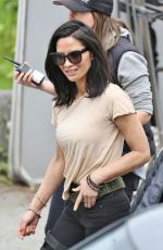 OLIVIA MUNN on the Set of The Predator in Vancouver 05/10/2017