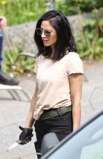 OLIVIA MUNN on the Set of The Predator in Vancouver 05/10/2017