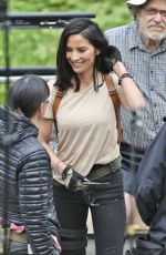 OLIVIA MUNN on the Set of The Predator in Vancouver 05/10/2017