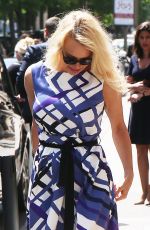 PAMELA ANDERSON Leaves George V Hotel in Paris 05/17/2017