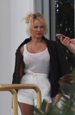 PAMELA ANDERSON Out and About in Miami 05/14/2017