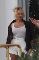 PAMELA ANDERSON Out and About in Miami 05/14/2017