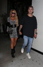 PARIS HILTON and Chris Zylka Leaves Catch LA in West Hollywood 05/17/2017