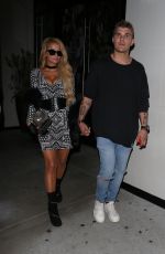 PARIS HILTON and Chris Zylka Leaves Catch LA in West Hollywood 05/17/2017