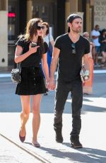 PHOEBE TONKIN and Paul Wesley at The Grove in West Hollywood 05/02/2017