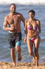PIA MILLER in Bikini and Jake Ryan on the Set of Home & Away at Palm Beach in Sydney 05/30/2017