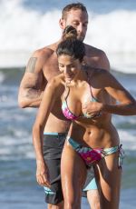 PIA MILLER in Bikini and Jake Ryan on the Set of Home & Away at Palm Beach in Sydney 05/30/2017