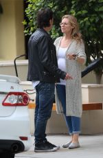 Pregnant ABI TITMUSS and Ari Welkom Share a Kiss Out in Los Angeles 05/28/2017