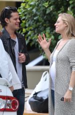 Pregnant ABI TITMUSS and Ari Welkom Share a Kiss Out in Los Angeles 05/28/2017