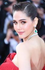 Pregnant ARAYA A. HARGATE at The Meyerowitz Stories Premiere at 70th Annual Cannes Film Festival 05/21/2017