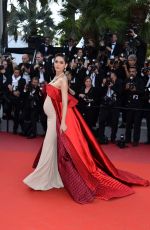 Pregnant ARAYA A. HARGATE at The Meyerowitz Stories Premiere at 70th Annual Cannes Film Festival 05/21/2017