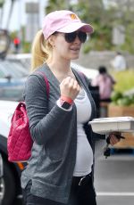 Pregnant HEIDI MONTAG Shopping for Groceries at Erewhon Natural Foods in Venice 05/27/2017