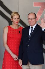 PRINCESS CHARLENE at Podium Ceremony of 75th Monaco F1 Grand Prix in Monte Carlo 05/28/2017